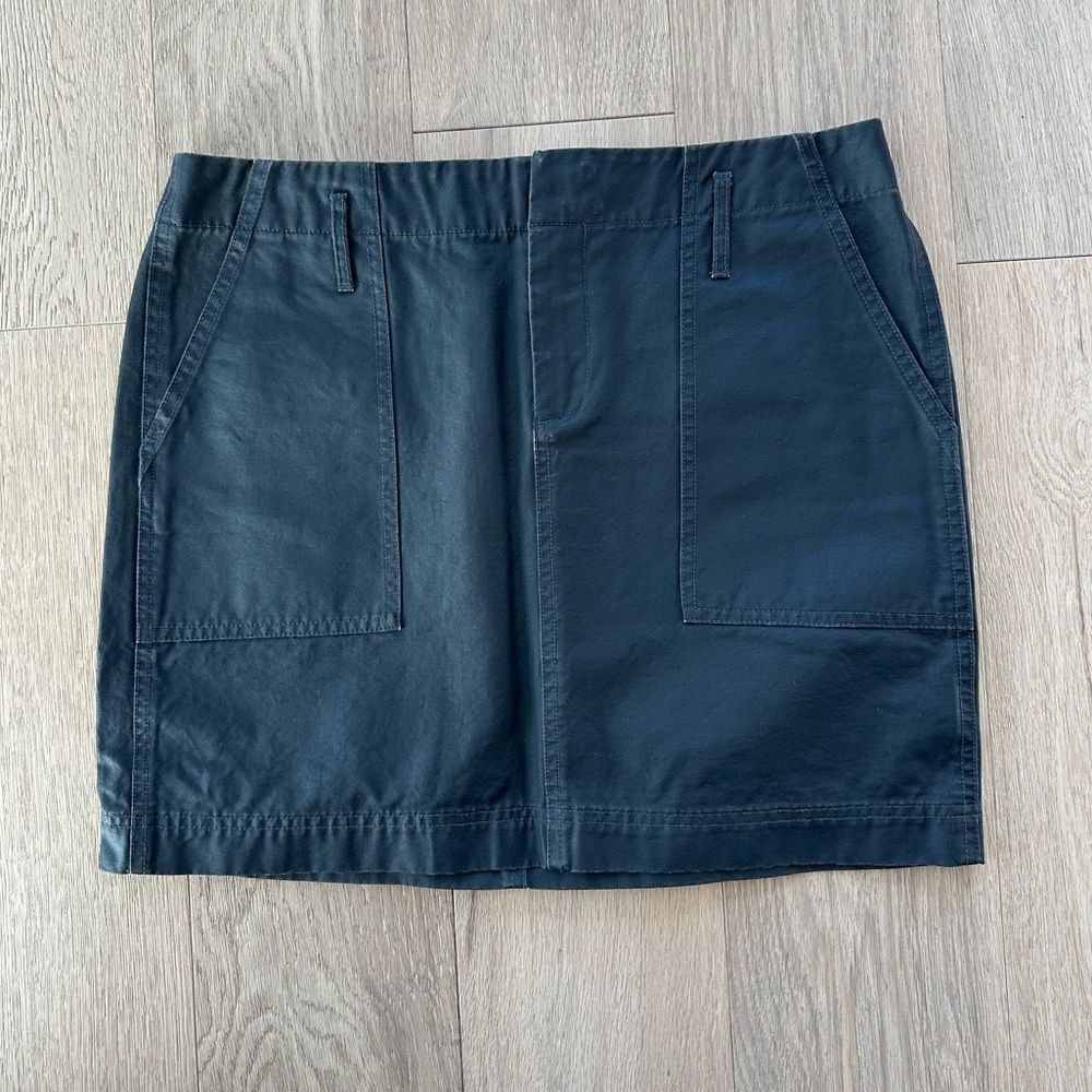 Madewell Walker Waxed Cotton Mini Skirt